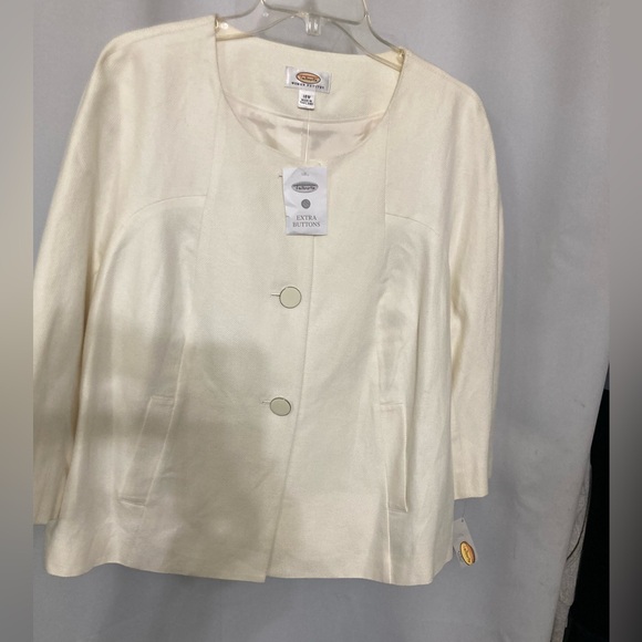 TALBOTS Collarless A-Line Blazer Jacket NWT - Picture 2 of 9